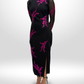 CINQ A SEPT Black Pink Sequin Dress Sz 10