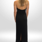 SOLACE LONDON Black Halter Dress Sz 38
