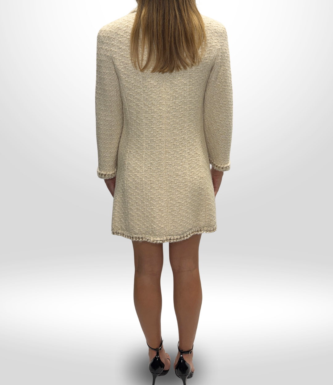 CHANEL Creme Tweed Tunic Sz 38
