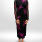 CINQ A SEPT Black Pink Sequin Dress Sz 10
