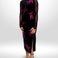CINQ A SEPT Black Pink Sequin Dress Sz 10