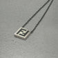 FENDI Silver Square FF Necklace