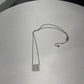 FENDI Silver Square FF Necklace
