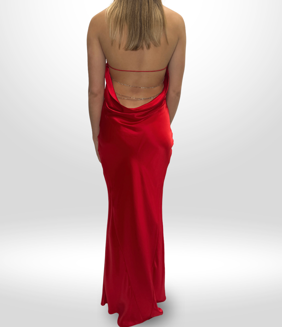RETROFETE Red Silk Justine Dress Sz XS