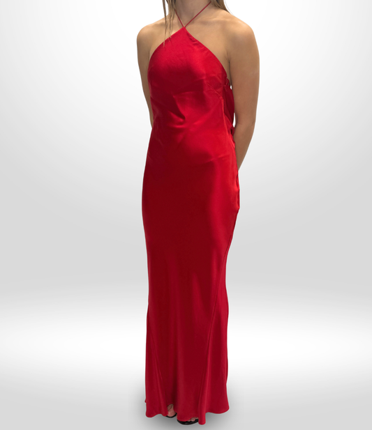 RETROFETE Red Silk Justine Dress Sz XS