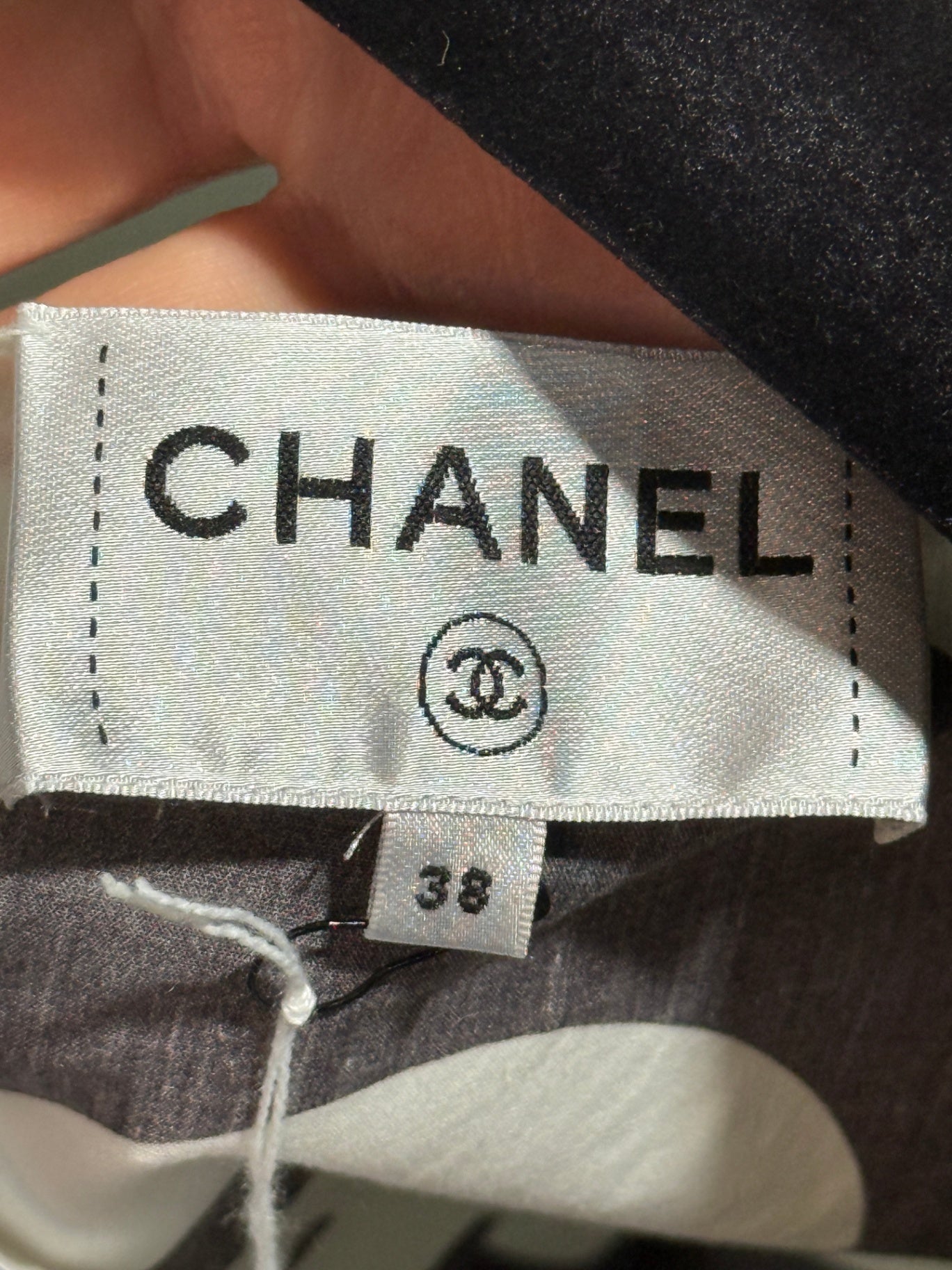 CHANEL Coco Mark Cotton Dress Sz 38