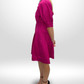REBECCA VALLANCE Pink Embellished collar dress - size 8