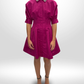 REBECCA VALLANCE Pink Embellished collar dress - size 8