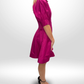 REBECCA VALLANCE Pink Embellished collar dress - size 8
