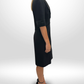 CHANEL 07A Black Satin-Trim Tuxedo Dress