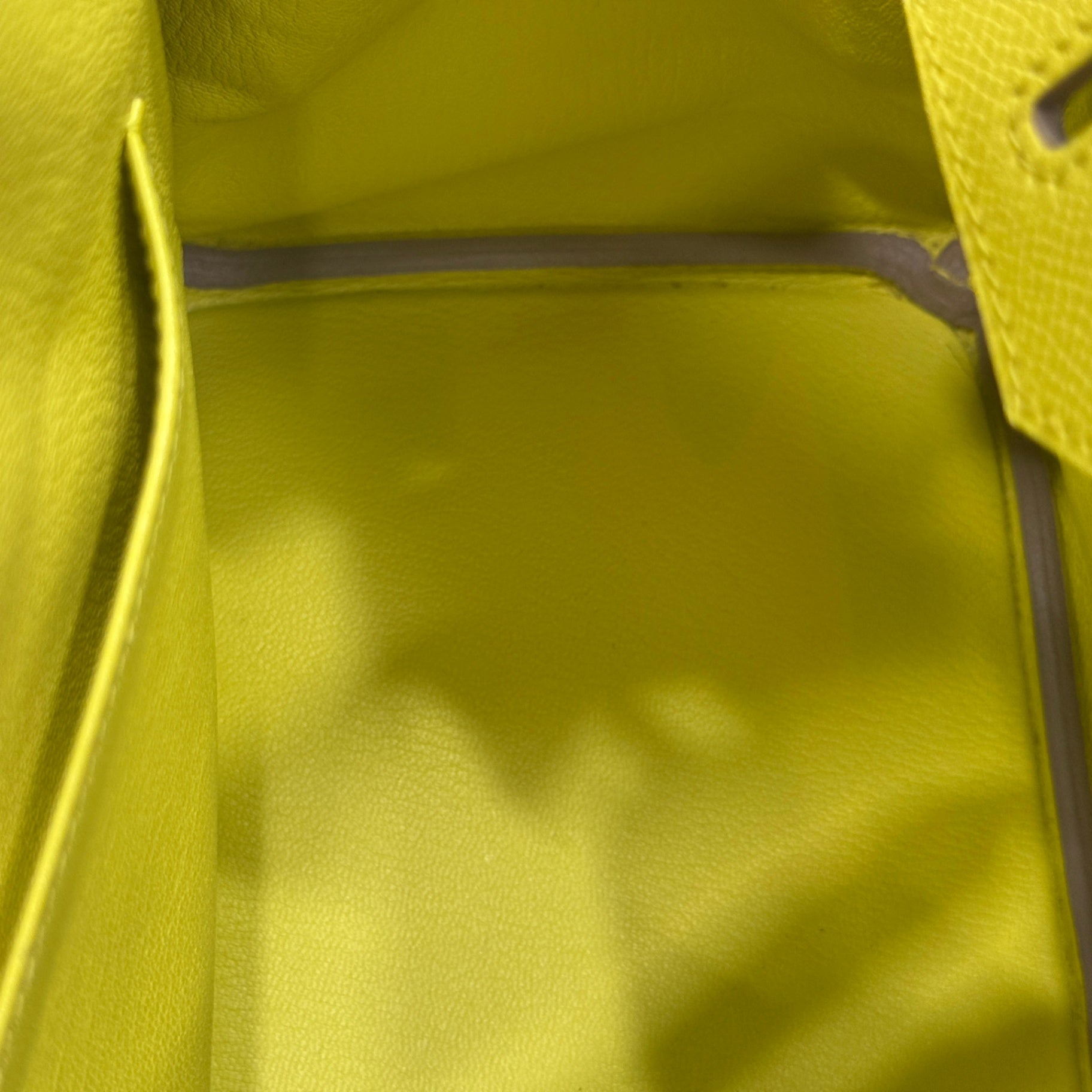 HERMÈS Birkin 30 Epsom Yellow Lime Palladium Hardware