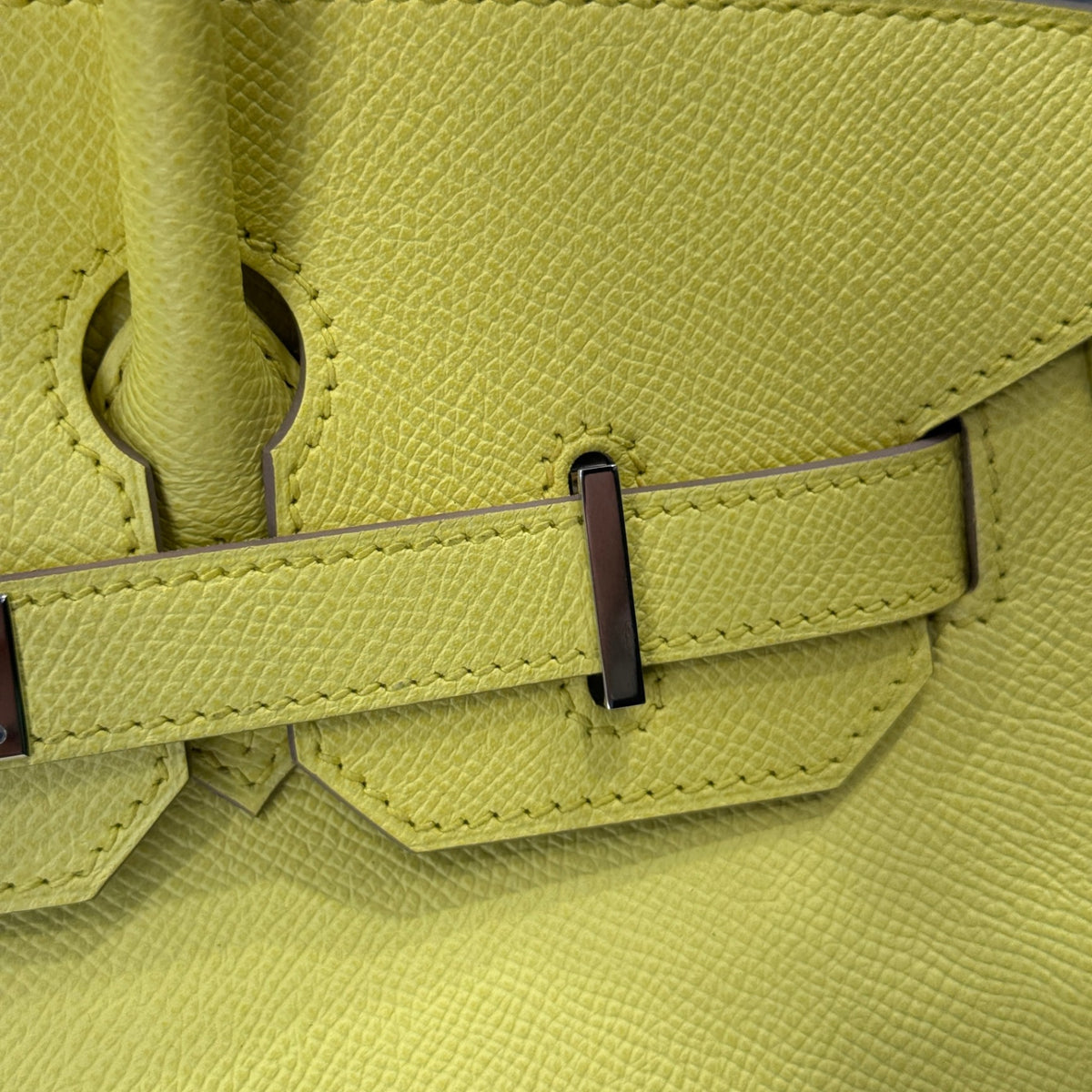 HERMÈS Birkin 30 Epsom Yellow Lime Palladium Hardware