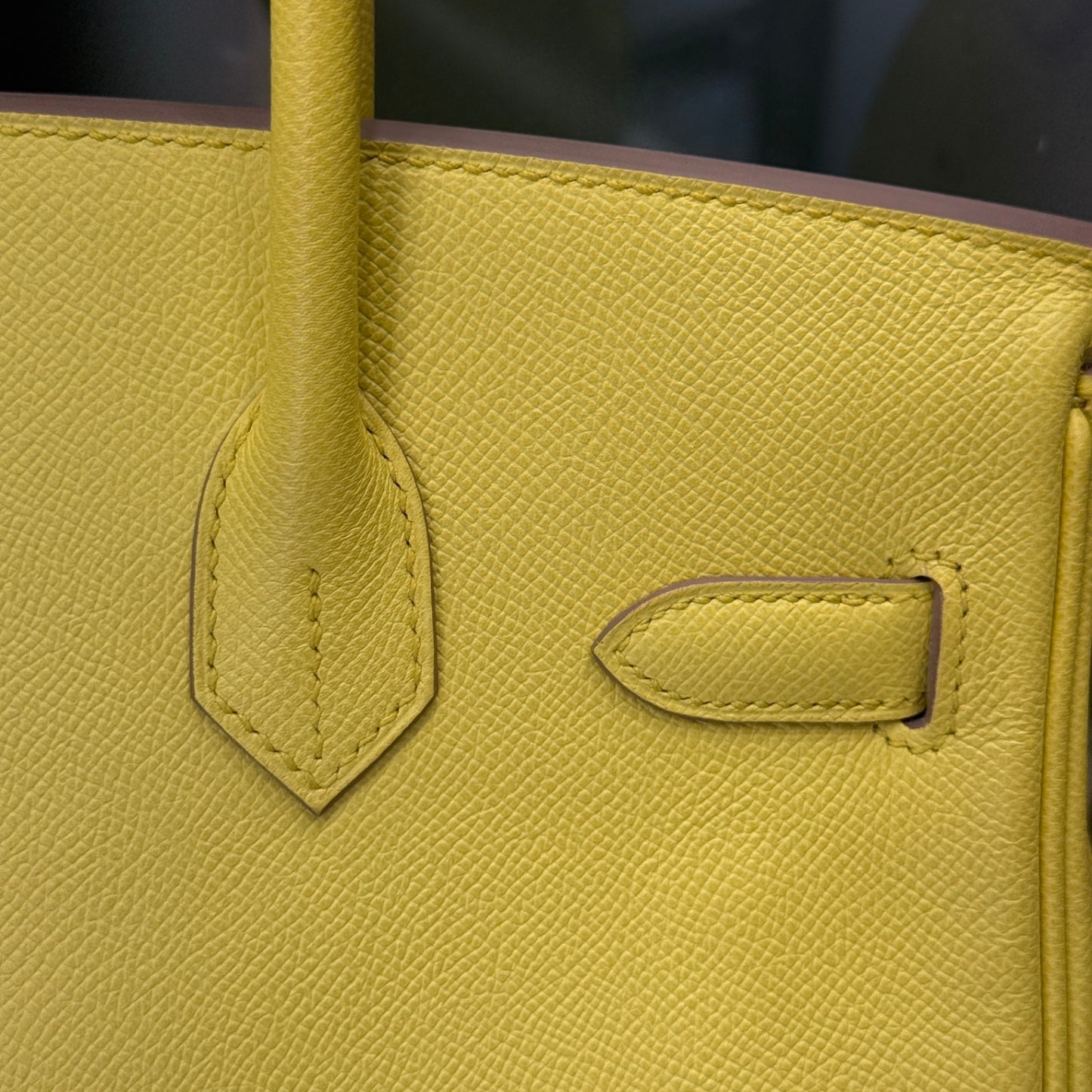 HERMÈS Birkin 30 Epsom Yellow Lime Palladium Hardware