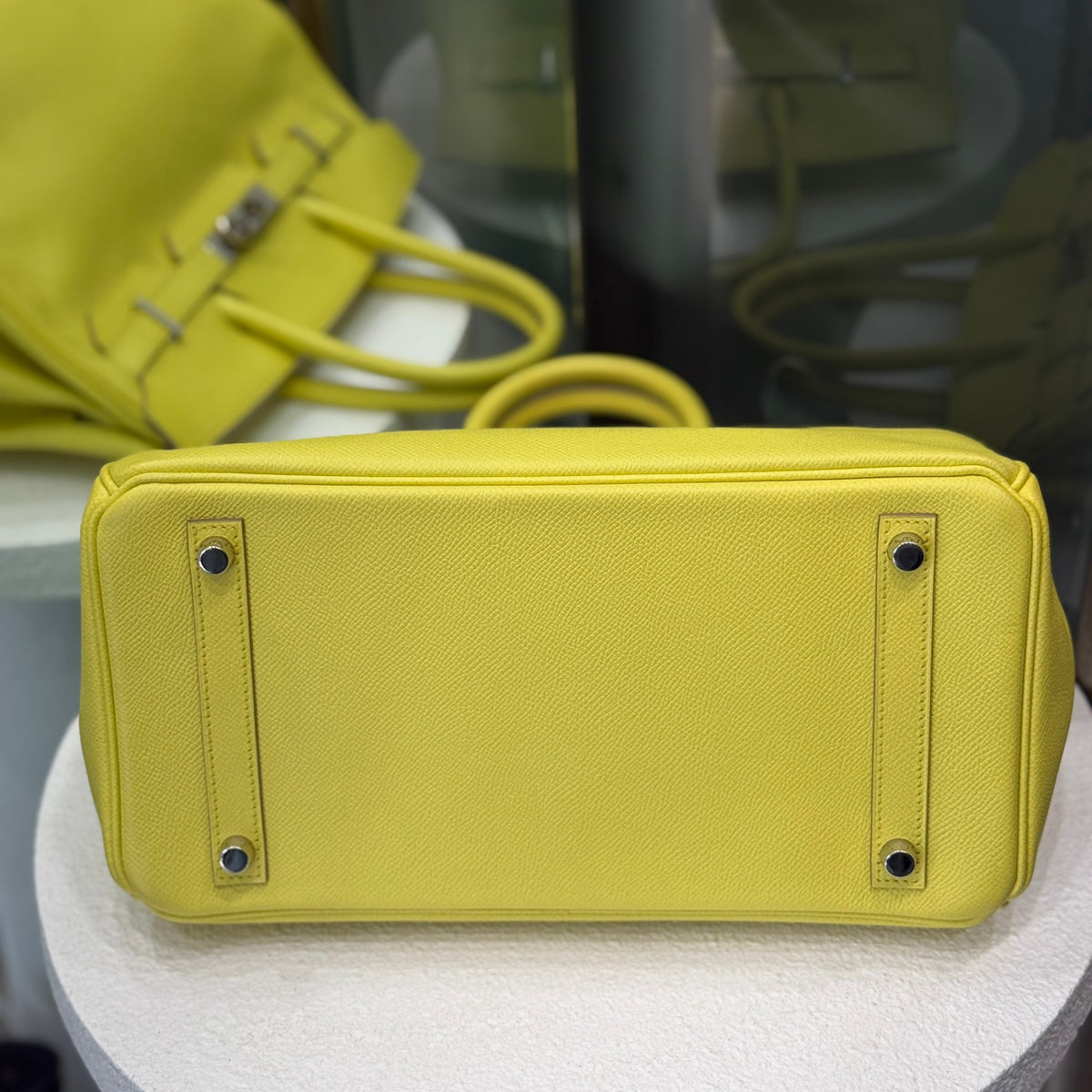 HERMÈS Birkin 30 Epsom Yellow Lime Palladium Hardware