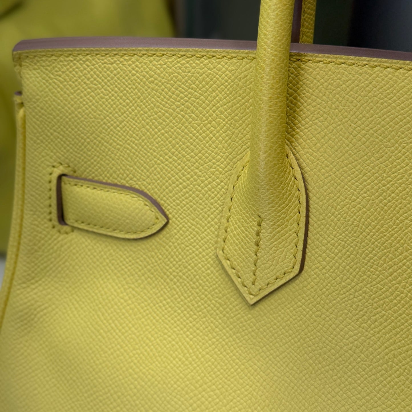 HERMÈS Birkin 30 Epsom Yellow Lime Palladium Hardware