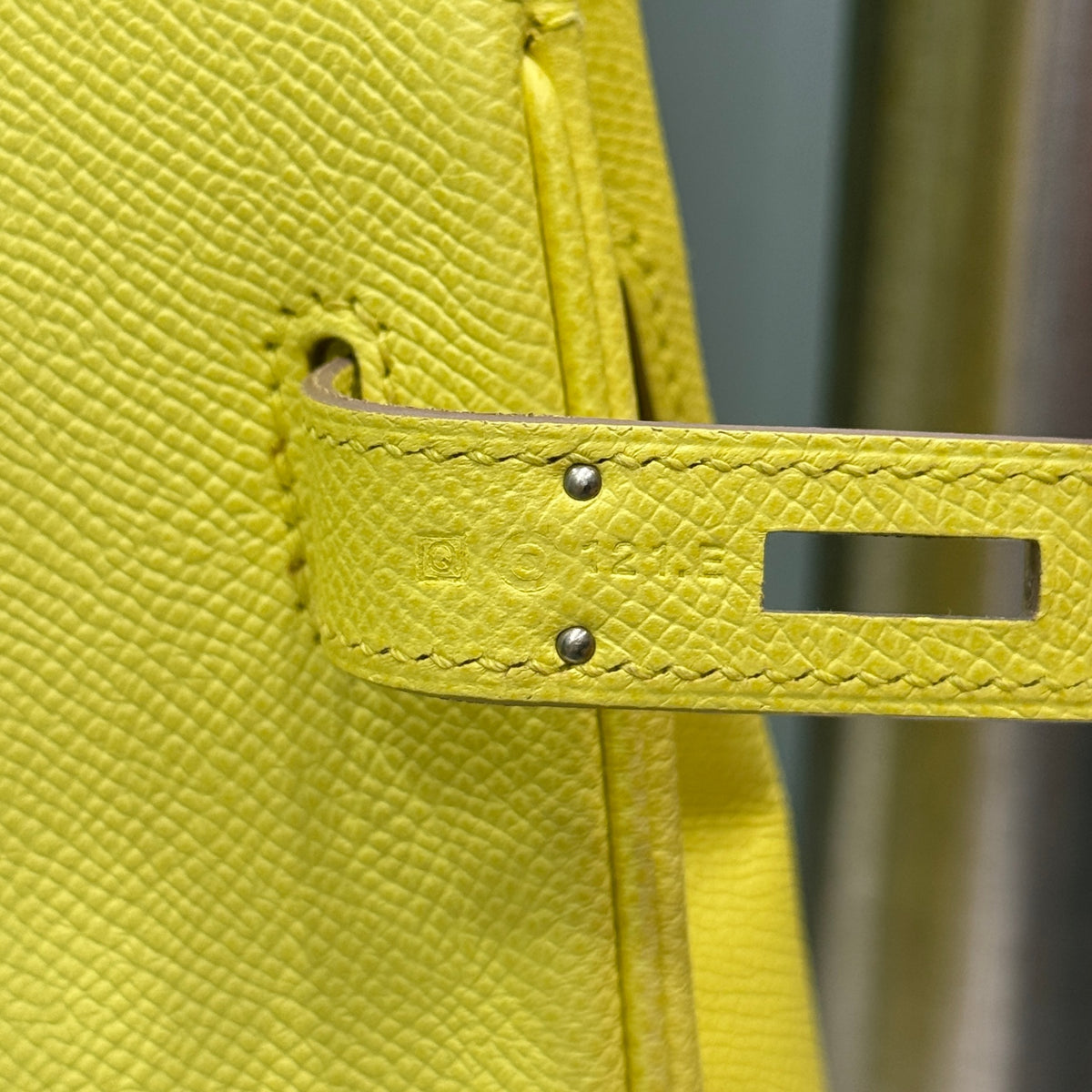 HERMÈS Birkin 30 Epsom Yellow Lime Palladium Hardware