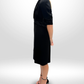 CHANEL 07A Black Satin-Trim Tuxedo Dress