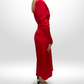 ALESSANDRA RICH Silk Red Dress S