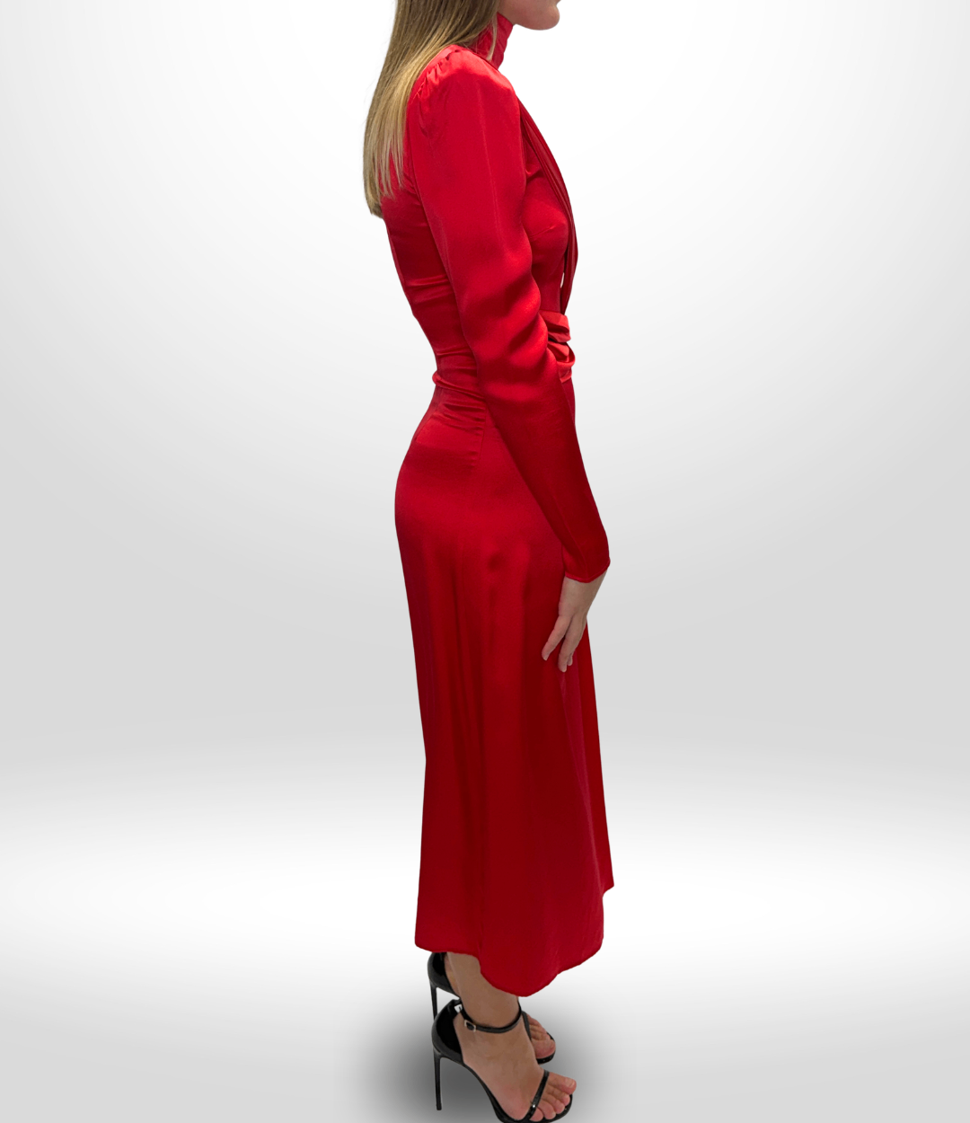 ALESSANDRA RICH Silk Red Dress S