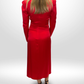 ALESSANDRA RICH Silk Red Dress S
