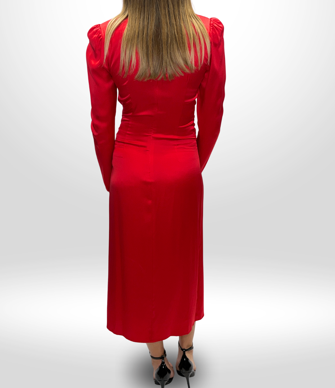 ALESSANDRA RICH Silk Red Dress S