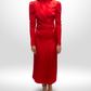 ALESSANDRA RICH Silk Red Dress S