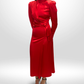 ALESSANDRA RICH Silk Red Dress S