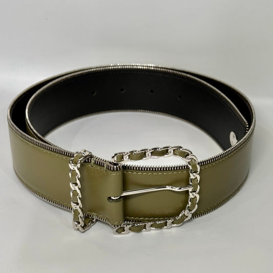 CHANEL Green Silver Belt