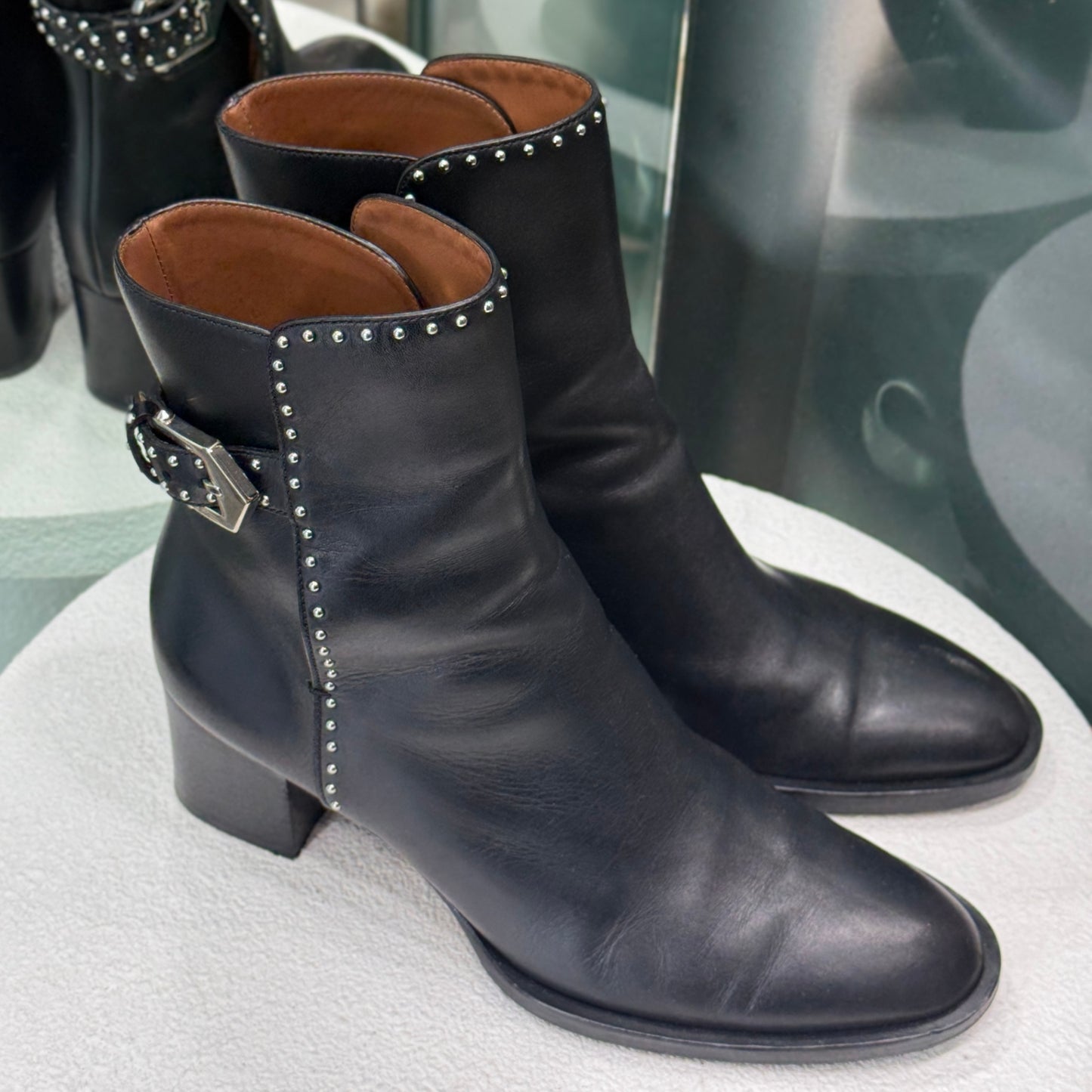 GIVENCHY Black Studded Boots Sz 40