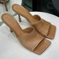 BOTTEGA VENETA Camel Lido Square-Toe Sandals Sz 39