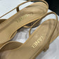 CHANEL Slingbacks Beige & Black Sz 38.5