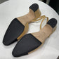 CHANEL Slingbacks Beige & Black Sz 38.5