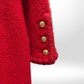 CHANEL Vintage Red Tweed Coat Dress Sz 38