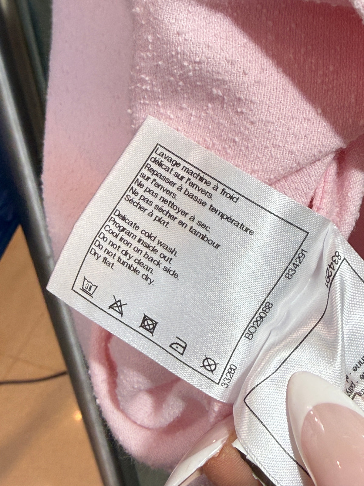 CHANEL Cruise Pink Terry Top Sz 36