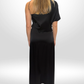 ESSE Black Midi One Shoulder Dress Sz 8