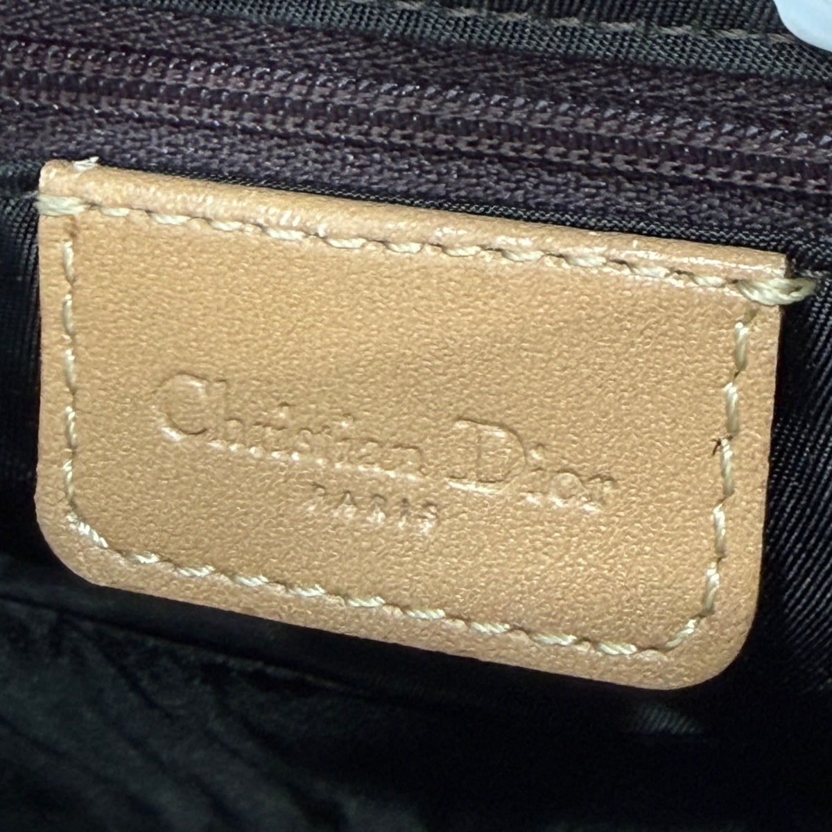 DIOR Vintage Brown Oblique Canvas Double Saddle Bag