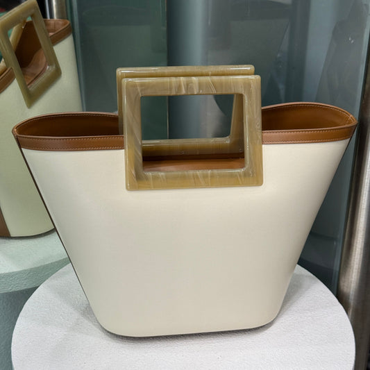 MARINA RAPHAEL Creme Bucket Tote