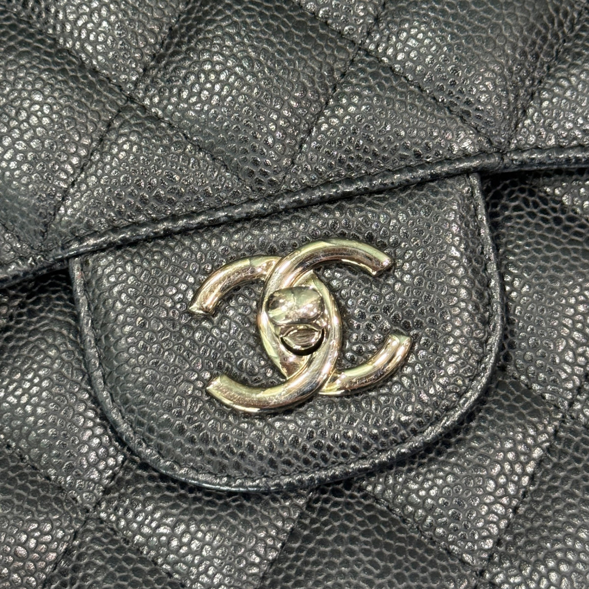 CHANEL Vintage Jumbo Caviar Silver Hardware 2009
