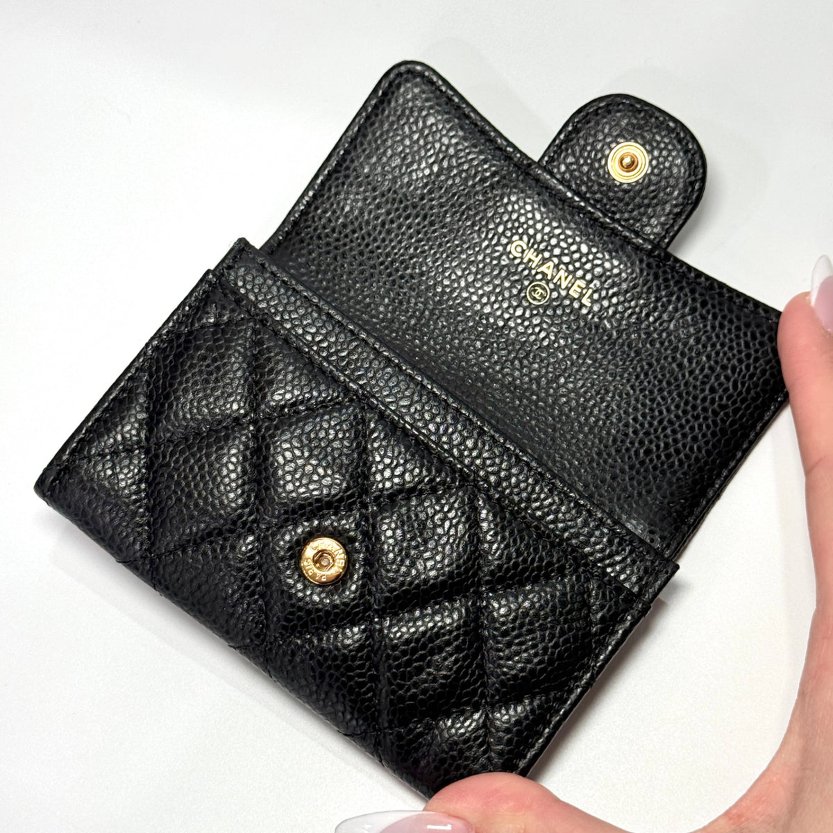 CHANEL Classic Card Holder Caviar Black