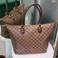 LOUIS VUITTON Damier Brown Checked Neverfull