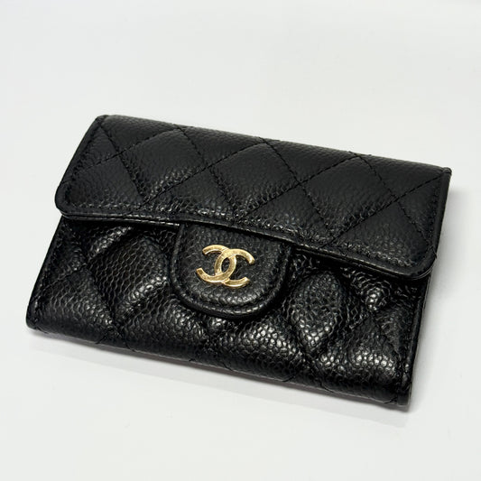 CHANEL Classic Card Holder Caviar Black