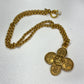 CHANEL Gold CC Clover Chain Necklace
