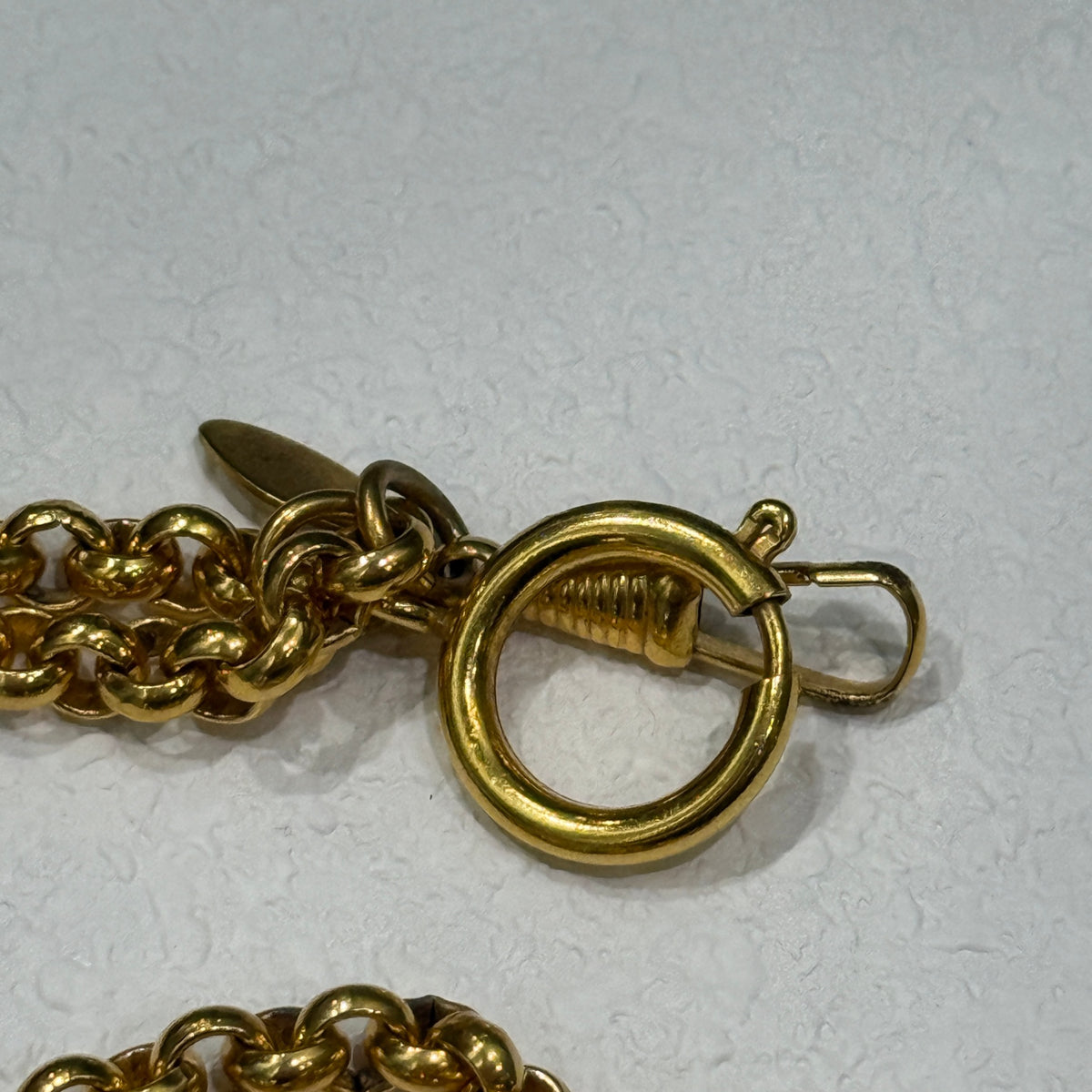 CHANEL Gold CC Clover Chain Necklace
