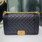 CHANEL Boy Medium Lambskin Black GHW