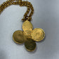 CHANEL Gold CC Clover Chain Necklace