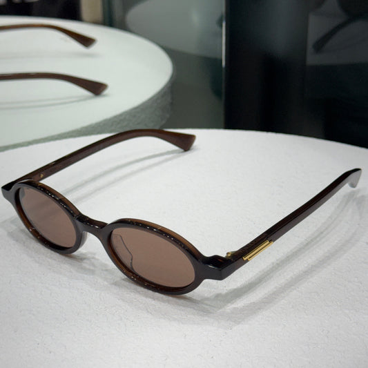 BOTTEGA VENETA Chocolate Round Lens Sunglasses
