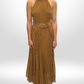 ZIMMERMANN Brown Polkadot Halter Neck Dress Sz 2