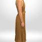 ZIMMERMANN Brown Polkadot Halter Neck Dress Sz 2