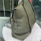 VALENTINO Olive Green Rockstud Tote