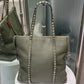 VALENTINO Olive Green Rockstud Tote